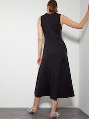 Monsoon Black Polly Ponte Midi Dress - Image 3 of 5