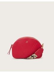 Monsoon Red Hali Leopard Strap Cross-Body Bag - Image 1 of 3