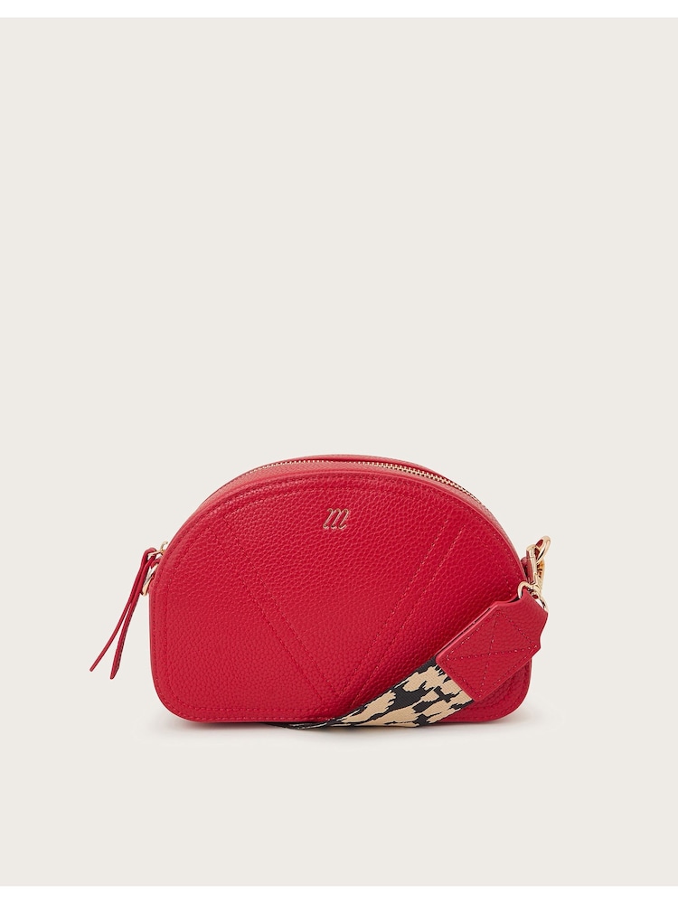 Monsoon Red Hali Leopard Strap Cross-Body Bag - Image 1 of 3
