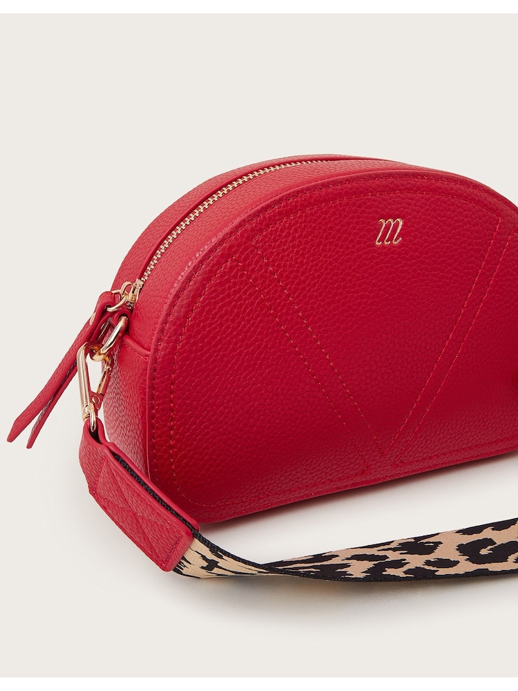 Monsoon Red Hali Leopard Strap Cross-Body Bag - Image 3 of 3