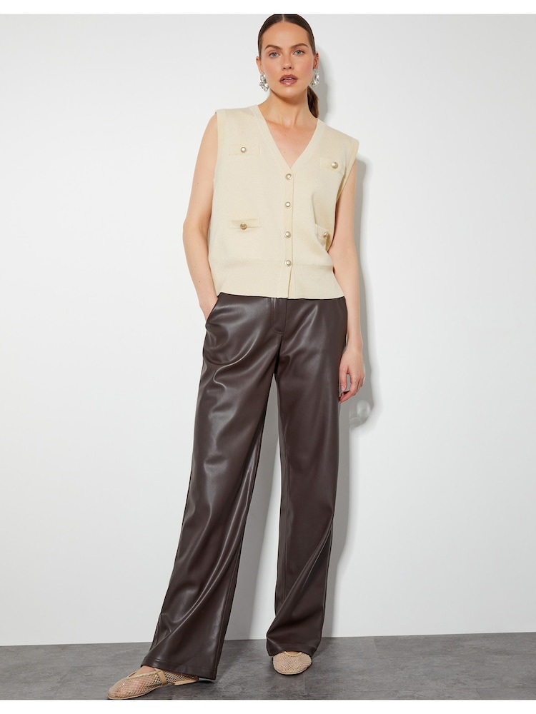 Monsoon Natural Sky Sleeveless Cardigan - Image 1 of 6