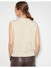 Monsoon Natural Sky Sleeveless Cardigan - Image 3 of 6