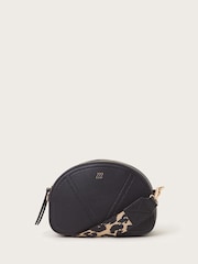 Monsoon Black Hali Leopard Strap Cross-Body Bag - Image 1 of 3