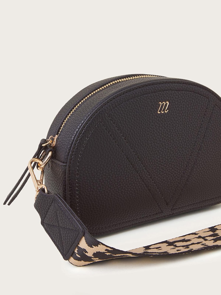 Monsoon Black Hali Leopard Strap Cross-Body Bag - Image 3 of 3 Monsoon Black Hali Leopard Strap Cross-Body Bag - Image 3 of 3