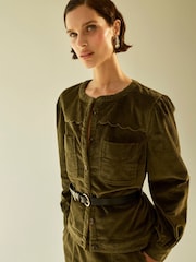 Monsoon Green Malika Cord Midi Skirt - Image 4 of 9