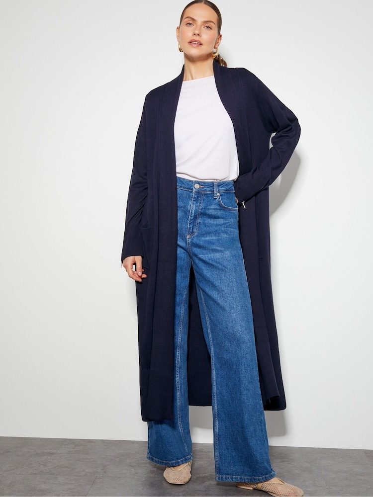 Monsoon Sade Zip Detail Longline pletena jopa - Slika 1 iz 4