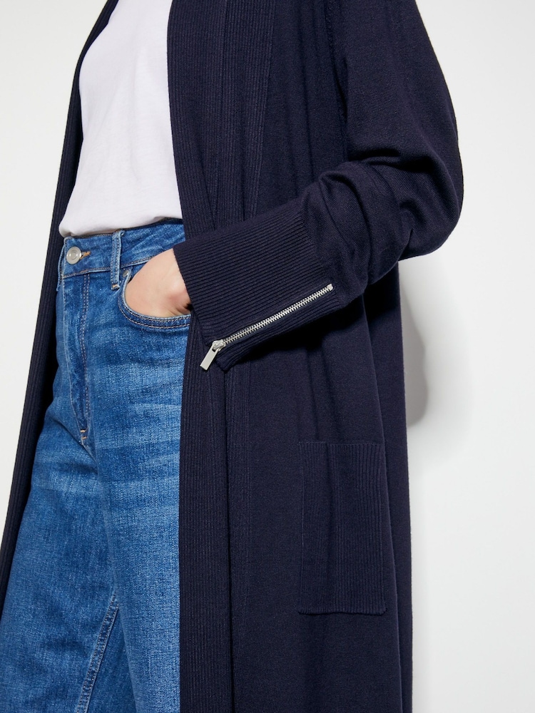 Monsoon Sade Zip Detail Longline pletena jopa - Slika 2 iz 4 Monsoon Sade Zip Detail Longline pletena jopa - Slika 2 iz 4