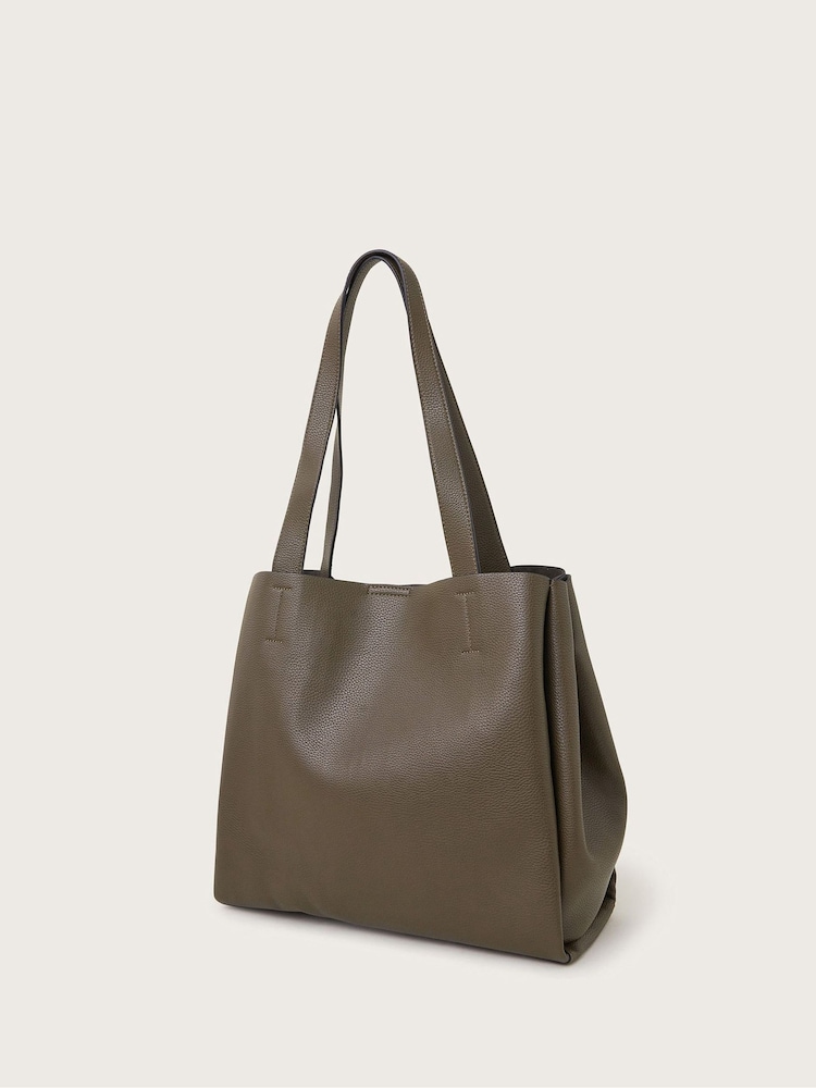 Monsoon Green Zoe Pocket Tote Bag - Image 2 of 3