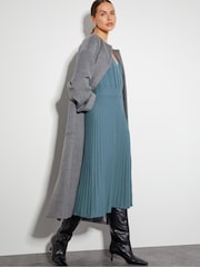 Monsoon Blue Wynn Knit Wrap Midi Dress - Image 5 of 5