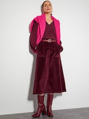 Monsoon Red Malika Cord Midi Skirt - Image 5 of 5
