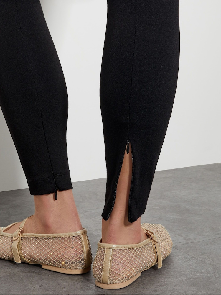 Monsoon Black Pree High Rise Ponte Leggings - Image 4 of 4