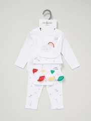 Lily & Jack Baby Bodysuit Hat Trousers 100% Cotton Bib and Socks Gift Set 10 Piece - Image 2 of 6