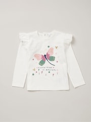 Lily & Jack Faux Fur Gilet 100% Cotton Top and Leggings Outfit Set - Image 5 of 6