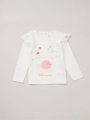 Lily & Jack Faux Fur Gilet 100% Cotton Top and Leggings Outfit Set - Image 3 of 6