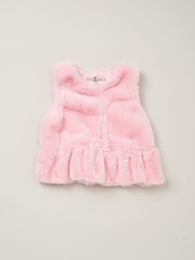 Lily & Jack Faux Fur Gilet 100% Cotton Top and Leggings Outfit Set - Image 5 of 6