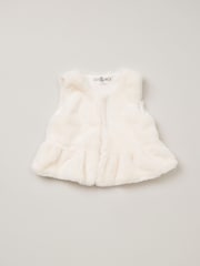 Lily & Jack Faux Fur Gilet 100% Cotton Top and Leggings Outfit Set - Image 3 of 6