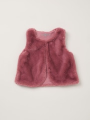 Lily & Jack Faux Fur Gilet 100% Cotton Top and Leggings Outfit Set - Image 3 of 6
