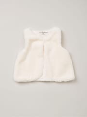 Lily & Jack Faux Fur Gilet 100% Cotton Top and Leggings Outfit Set - Image 6 of 6