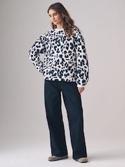 The Set Black/Animal 2 Pack Relaxed Crew Neck Sweatshirts - Image 3 of 7