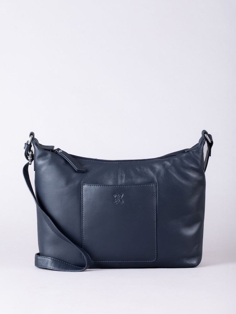 Lakeland Leather Blue Talkin Shoulder Bag - Image 2 of 6
