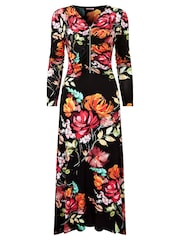 Joe Browns Zip-Front Floral Midi Jersey Dress - Изображение 5 из 6