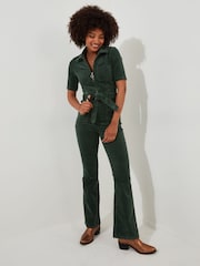 Joe Browns Zip Front Belted Bootcut Corduroy Jumpsuit - Imagen 7 de 8