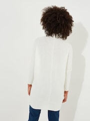 Joe Browns Cream Asymmetric Hem Relaxed Fit Batwing Jumper - Image 4 of 5