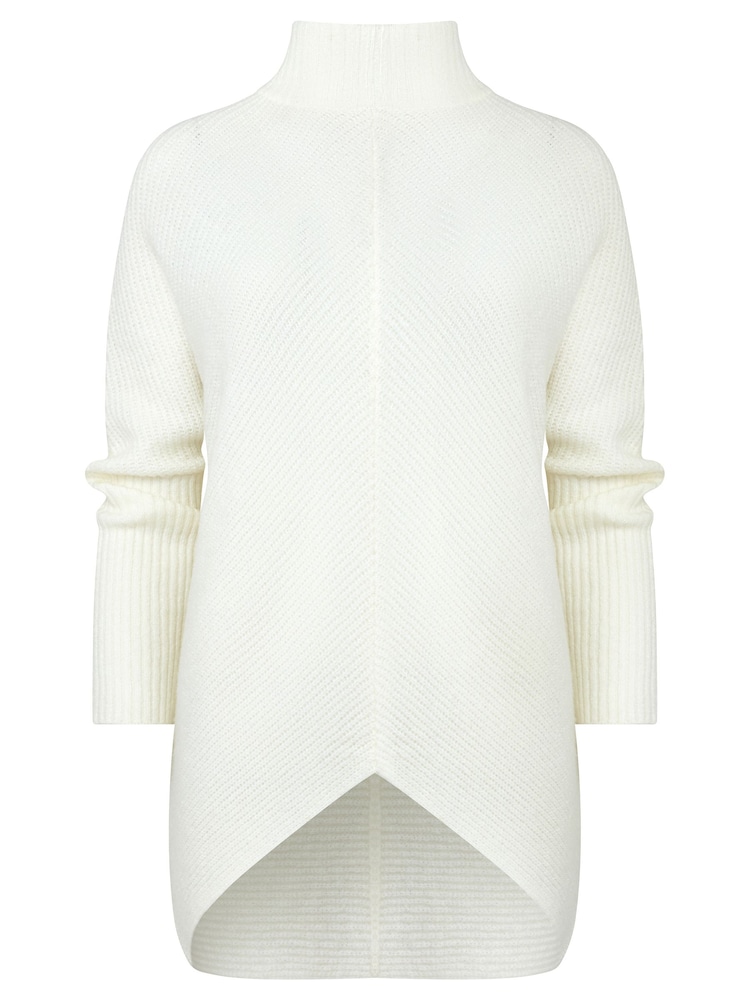 Joe Browns Cream Asymmetric Hem Relaxed Fit Batwing Jumper - Image 5 of 5