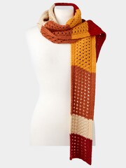 Joe Browns Autumnal z izrazitim barvnim vzorcem Crochet-Knit šal; ruta - Slika 2 iz 3