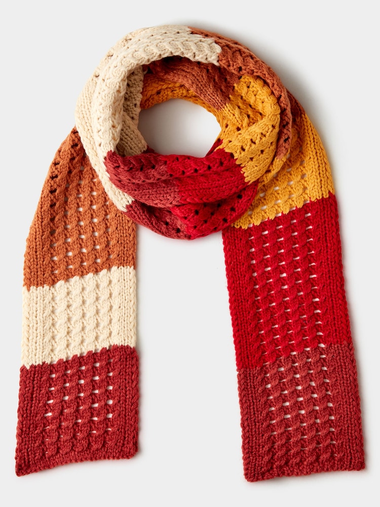 Joe Browns Autumnal z izrazitim barvnim vzorcem Crochet-Knit šal; ruta - Slika 3 iz 3 Joe Browns Autumnal z izrazitim barvnim vzorcem Crochet-Knit šal; ruta - Slika 3 iz 3