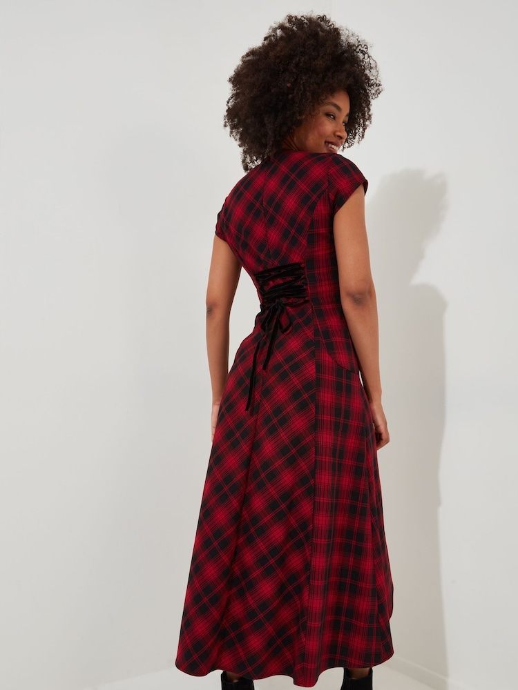 Joe Browns 100% bombaž na vezalke; z vezalkami Tartan karirast; s karirastim vzorcem dolga obleka z vzorcem Corsage - Slika 2 iz 8 Joe Browns 100% bombaž na vezalke; z vezalkami Tartan karirast; s karirastim vzorcem dolga obleka z vzorcem Corsage - Slika 2 iz 8