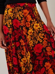 Joe Browns Black Autumnal Floral Midi Skirt - Image 4 of 6