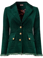 Joe Browns Green Slim Fit Lace Trim Cord Jacket - Image 8 of 9