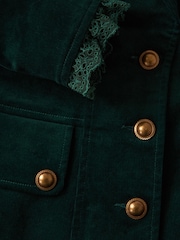Joe Browns Green Slim Fit Lace Trim Cord Jacket - Image 9 of 9