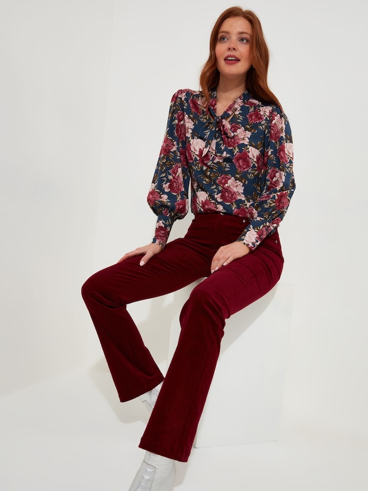 Joe Browns Red Berry Bootcut Cord Trousers - Image 2 of 8