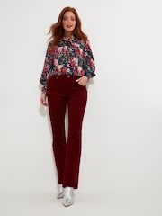 Joe Browns Red Berry Bootcut Cord Trousers - Image 6 of 8