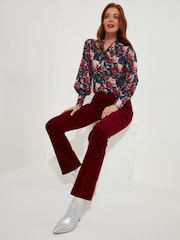 Joe Browns Red Berry Bootcut Cord Trousers - Image 8 of 8
