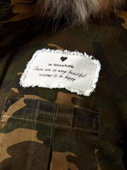 Joe Browns Green Boutique Embroidered Patch Camouflage Faux Fur Trim Hooded Parka - Image 5 of 8