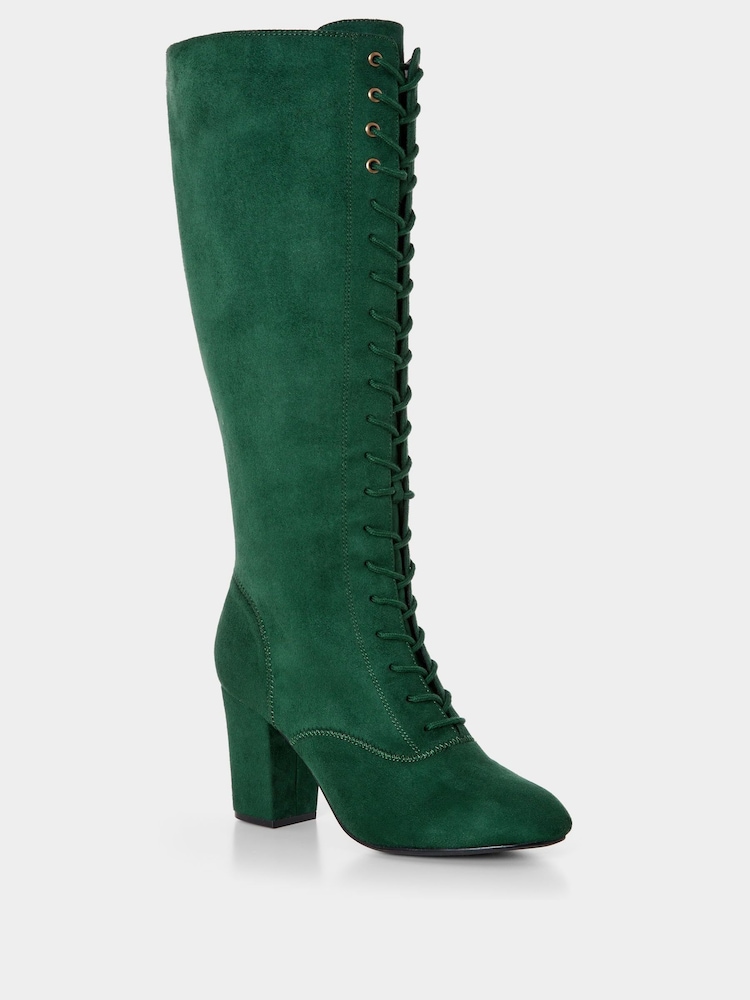 Joe Browns Lange Stiefel aus Micro-Wildleder mit Schnürung und Absatz - Bild 2 von 6 Joe Browns Lange Stiefel aus Micro-Wildleder mit Schnürung und Absatz - Bild 2 von 6
