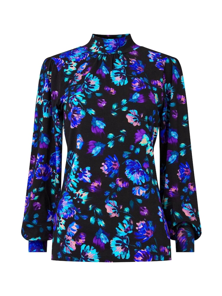 Joe Browns Black Bright Boho Floral Print Long Sleeve Jersey Top - Image 2 of 2 Joe Browns Black Bright Boho Floral Print Long Sleeve Jersey Top - Image 2 of 2