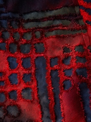 Joe Browns Red Burn Out Turtleneck Long Sleeve Jersey Tunic Top - Image 6 of 6