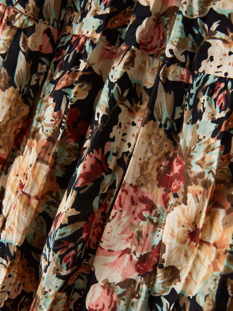 Joe Browns Maxikleid mit lockerer Passform aus 100 % Baumwolle mit dezentem Blumenmuster und Crinkle-Effekt - Bild 6 von 6