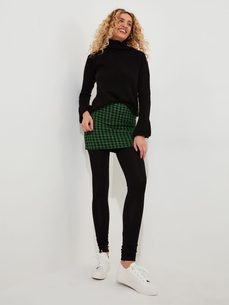 Joe Browns Green Dogtooth Check 2-In-1 Skirted Leggings - Image 1 of 6