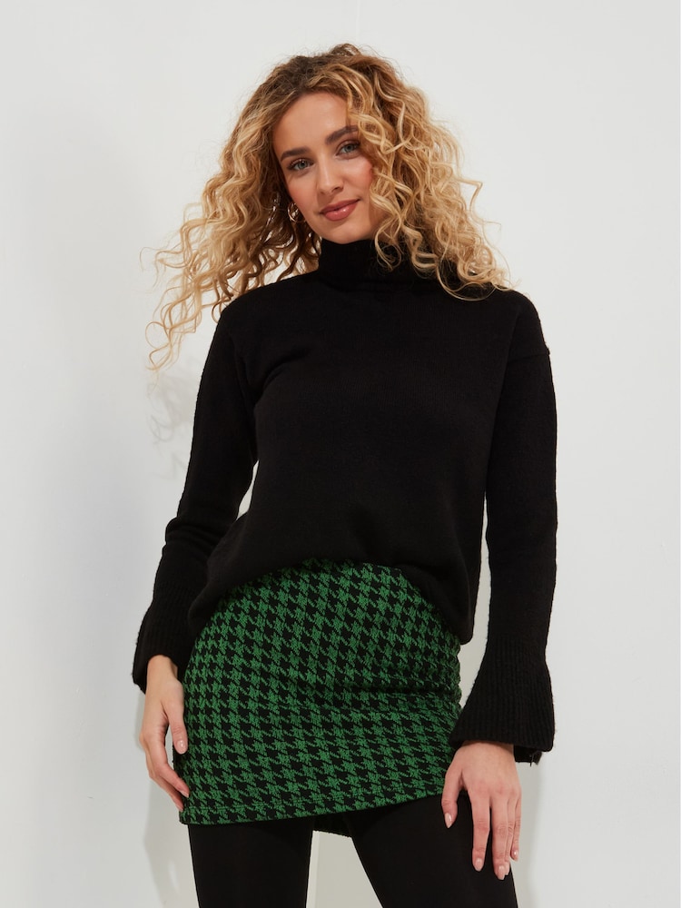 Joe Browns Green Dogtooth Check 2-In-1 Skirted Leggings - Image 2 of 6