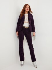 Joe Browns Purple Bootcut Moleskin Trousers - Image 4 of 5