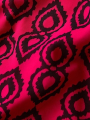 Joe Browns Pink Bold V-Neck Geometric Print Midi Dress - Image 6 of 6