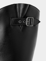 Joe Browns Black Edgy Tall Leather Biker Boots - Image 5 of 5