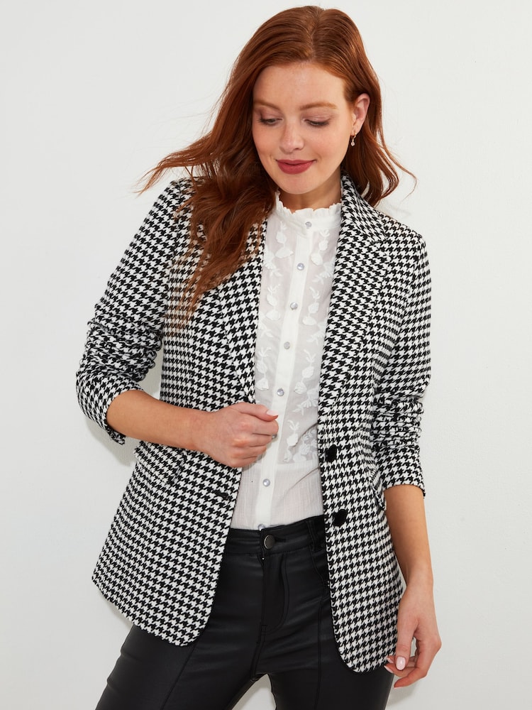 Joe Browns Black Dogtooth Check Co-Ord Jacket - Image 2 of 10