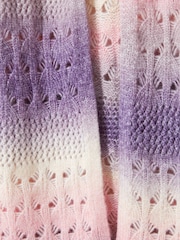 Joe Browns Natural Sloe Joes Cosy Ombre Pointelle Longline Cardigan - Image 8 of 9