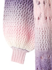Joe Browns Natural Sloe Joes Cosy Ombre Pointelle Longline Cardigan - Image 9 of 9